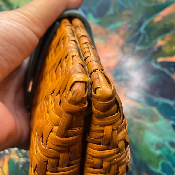 Tory Burch Rattan and Leather Clutch - Picture 8 of 10